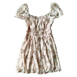 Trixxi Light Pink Floral Smock Sleeve Summer Dress